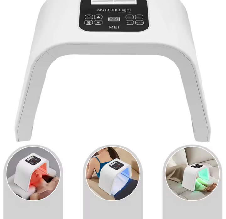 Mască Fototerapie LED Facială 7 Culori – 287 LED SMD, Timer 5–60 min, 100–240V