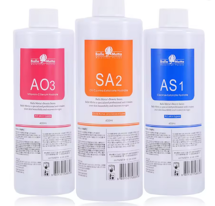 Soluții Hydra Facial Aqua Peel – AS1 SA2 AO3, 3×400 ml