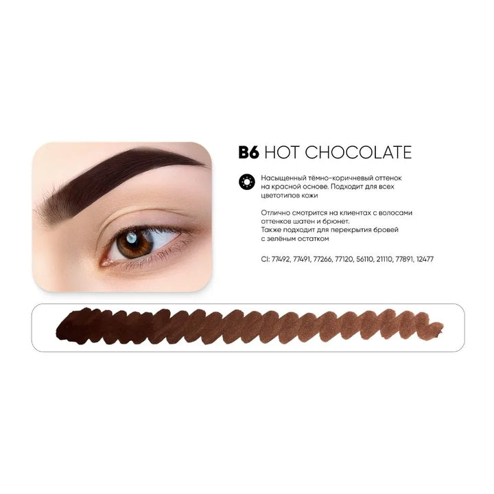 Pigment PEINTO Sprâncene B6 HOT CHOCOLATE