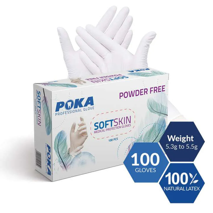 WHITE POWDER-FREE LATEX GLOVES