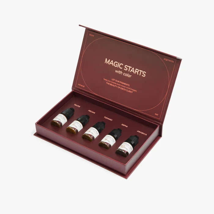 Set Pigmenți Etalon Mix Sprancene MINERAL SERIES 5×5 ml