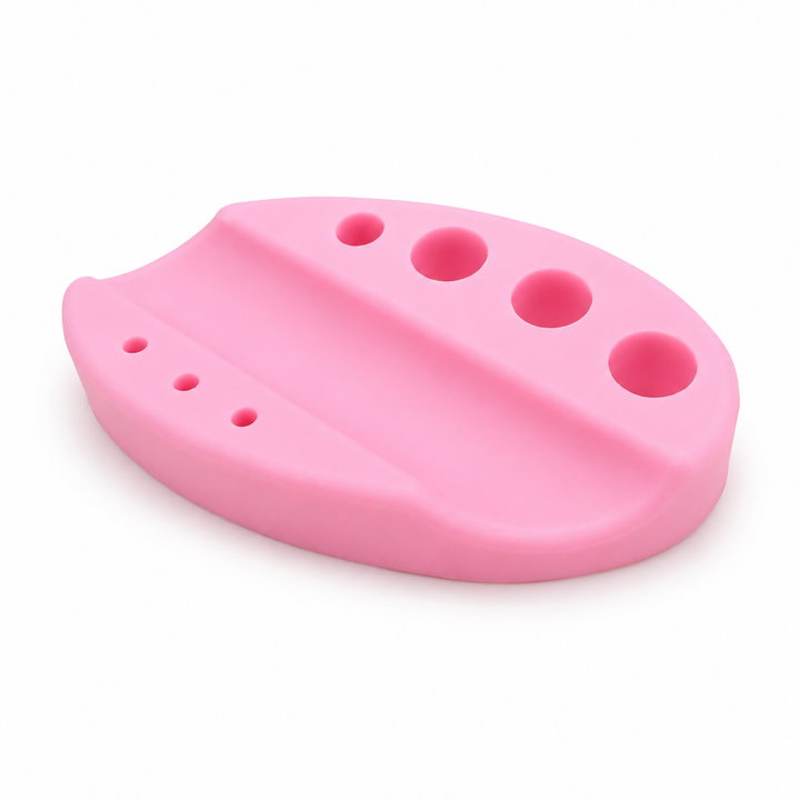 Suport din silicon roz pentru căpăcele de pigment și aparat PMU